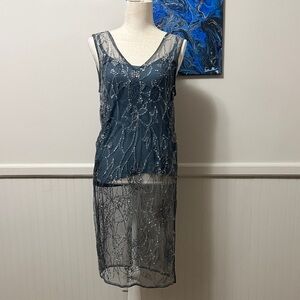Ralph Lauren Sheer Beaded Dress